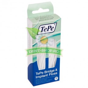 Зубная нить TePe Bridge&Implant Floss