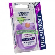 President  Dental Floss Antibacterial антибактериальная зубная нить, 50 м